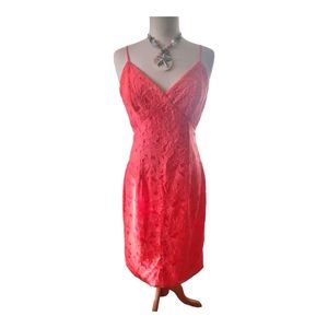 Guess? Dress size 10 coral color with eyelet & lace overlay adjustable straps